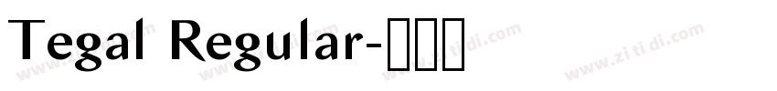 Tegal Regular字体转换